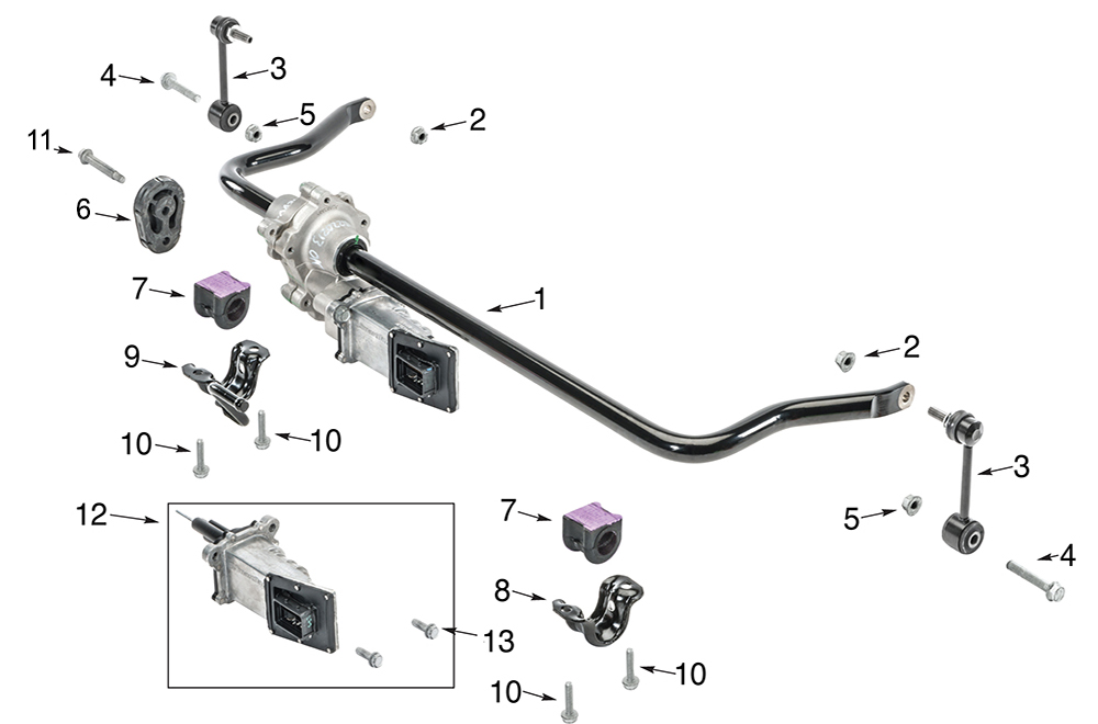 Jeep Wrangler JK Front Disconnect Stabilizer Bar Parts