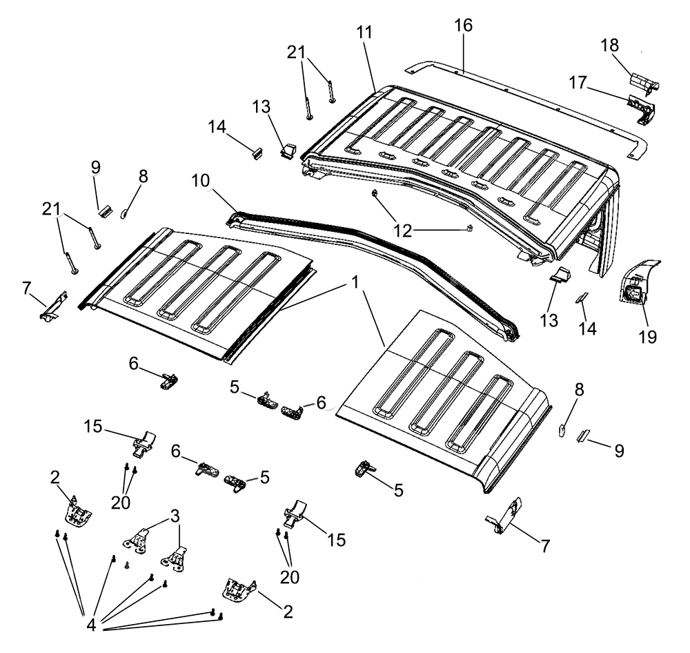 Jeep Gladiator JT Hardtop Parts