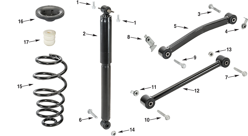 Jeep Wrangler JL Rear Suspension Parts