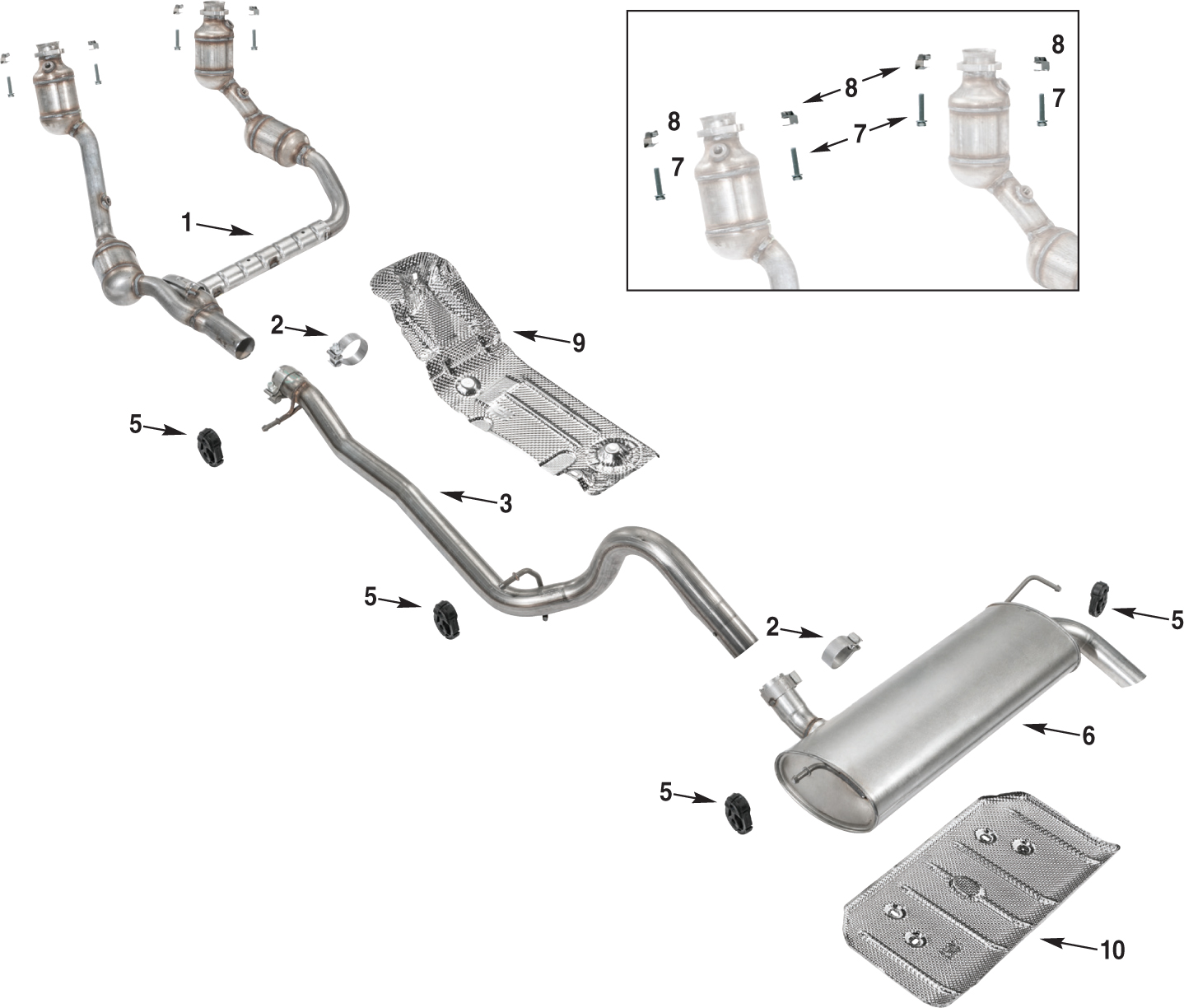 Jeep Wrangler JK Exhaust Parts