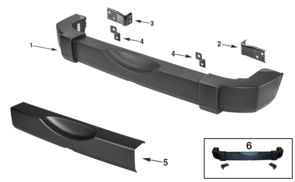 Jeep Wrangler JK Rear Bumper Parts