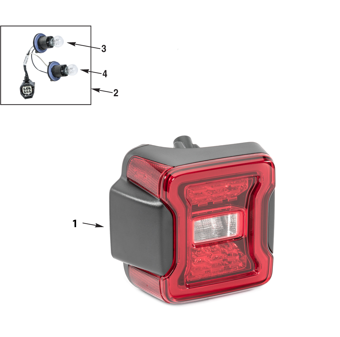 Jeep Wrangler JK Rear Lamp Parts